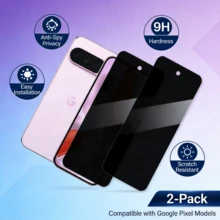 Bộ 2 miếng dán màn hình chống nghe lén, phù hợp với điện thoại Pixel 9 Pro, Pixel 9, Pixel 9 Pro XL, Pixel 10 Pro XL, Pixel 10, Pixel 10 Pro. Phù hợp với kính cường lực, nhựa và màn hình điện thoại. Bảo vệ toàn diện, mở khóa bằng vân tay, độ trong suốt cao, độ rõ nét cao, che phủ hoàn toàn. - màu đen - Xem 9