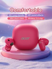 [Acer Official Genuine] OHR501 Wireless Bluetooth Earphones, In-Ear Design, Type-C Charging, Call Noise Cancellation, Miniature & Portable, Comfortable Wear, Suitable For Sports & Running, Compatible With Phones, Tablets, Laptops, Ladies Version, Multiple Colors - one-size - View 3