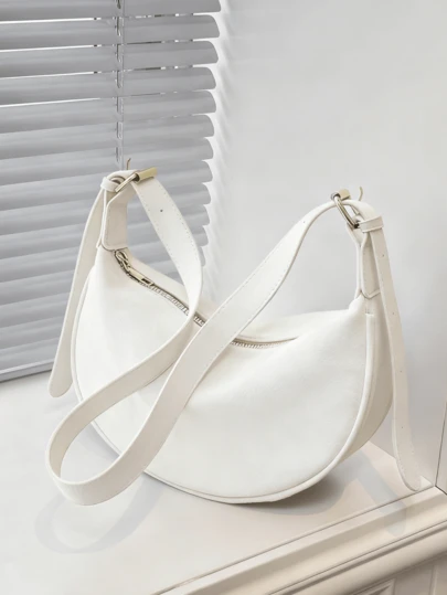 Fashionable New Women's Shoulder Bag, Solid Color Minimalist PU Leather, Suitable For Dates, Shopping, Versatile & Elegant
