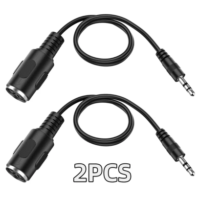 MPATIBY 2 piezas Cable adaptador MIDI de doble cabezal de 3.5mm, adecuado para teclado, guitarra, micrófono, longitud de 35cm
