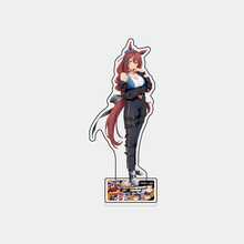Figura de pie de acrílico gris de Umamusume - Figura de colaboración con tema de carreras - Versión de Oguri Cap Racing - Decoración de escritorio para fans del anime - Multicolor - Ver 10