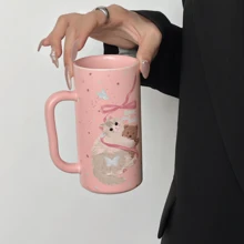 Cute Style Ceramic Cup, High-Value Drinking Cup, Cartoon Mug, Household Breakfast Cup, Milk Cup - Multicolor - View 8