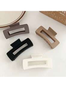 Kẹp tóc vuông, kẹp tóc hình chữ nhật lớn màu trung tính mờ, chống trượt, độ bám chắc chắn, phù hợp với mọi độ dày tóc, phụ kiện tóc trang trí tiệc, quà cưới, thích hợp cho đám cưới, sinh nhật, tiệc tùng, ngày Valentine, quà tặng cho bé gái, kẹp tóc mùa thu dành cho nữ - độ bám chắc chắn, hàm kẹp chống trượt, thích hợp cho tóc mỏng và mềm. - Nhiều màu - Xem 1