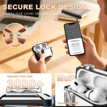 RFUNGUANGO Compatible With AirPods Pro 2nd/1st Case,Magnetic Automatic Lock With Phone Holder & Cleaning Kit,Compatible With Magsafe, Back Magnetic Charging - White - View 5