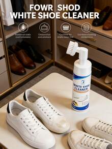 [No Water Cleaner] No Water Sports Shoes Cleaning Kit, 6.24 Fl Oz Foaming Cleaner, Quick Clean Tennis Shoes, Running Shoes, Suede, PU, Includes Microfiber Cloth And Double-Sided Sponge Brush - Waterless Athletic Shoe Cleaner Kit - View 6