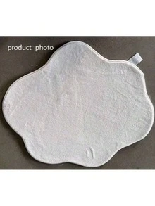 1件装极简白色不对称云朵客厅装饰地毯，客厅地毯，区域地毯，客厅区域地毯，垫子，家居装饰，大客厅地毯，圆形地毯，客厅家居装饰，房间装饰，可水洗地毯 - 多色 - 查看 5