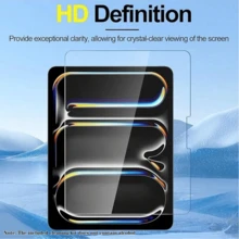 2片装高清钢化玻璃屏幕保护膜，兼容iPad/iPad Air/iPad Pro/iPad Mini/1/2/3/4/5/6/7/8/9/10/11/第四代/8.3英寸/9.7英寸/10.2英寸/10.5英寸/10.9英寸/11英寸/12.9英寸/13英寸/2018/2025/2022/iPad Air 2024/iPad Pro 2024/M2/M3/M4，iPad系列必备透明屏幕保护膜 - 無色 - 查看 3