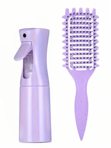 2pcs Curling Iron Set, Multi-Function Styling Comb, Spray Bottle, Hair Brush Professional Curling Styling Kit, Suitable For Women Home & Salon, Christmas & Valentine's Day Gift - Multicolor - View 4