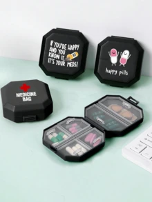 Tragbare Fach-Pillenbox Muster mit Pille, Medikamentflasche und Rotes Kreuz Symbolen, tragbare Medikamentische Erste-Hilfe-Tasche, 6-Fach Kapsel Aufbewahrungsbox, Reise Pillenbox, Medikamentbox, 6-Fach Pillenaufbewahrung, Reise Mini Pillenbox, feuchtigkeitsgeschützte Tabletten- und Vitamin-Behälter Spender, Zuhause und Camping - Verschiedenfarbig - Übersicht 9