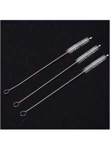 Stainless Steel Straw Cleaning Brush, Reusable Cleaning Brush, Kitchen Supplies - Ideal For Cleaning Glass, Silicone, Metal Straws! Thanksgiving, Halloween, Christmas Gifts, Back To School Supplies - White - View 4