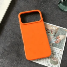 Pure Orange Perfection TPU Mixed With Liquid Silicone Case – Anti-Yellowing & Soft-Grade Guard For IPhone - Orange - View 5