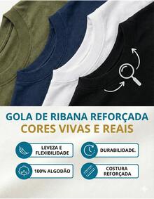 Camiseta Infantil Básica Algodão Estampa Foguete Volta Aulas - Azul - Visão 5