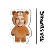 1 Personalized Fun Face Pillow - Customized Photo Double Sided Printing, Customized Face Pillow - Home Style, Ideal Gift For Birthday, Thanksgiving, Christmas - Bear - View 14