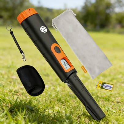  SUNPOW Metal Detector Pinpointer For Adults & Kids, Fully Waterproof, 360°Detection Handheld Pin Pointer Wand With LCD Screen, 3 Modes (Buzzer, Vibration,Sound) For Treasure Hunting- OTMD08