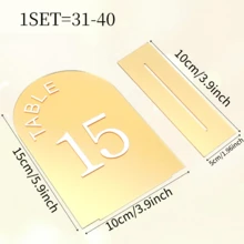 Acrylic Wedding Table Set Of 10, Featuring Elegant Double-Sided 5x7 Inch Acrylic Logos, Suitable For Weddings, Parties, Anniversaries, Events, And Acrylic Wedding Logos - Multicolor - View 8