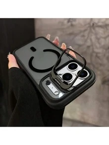 A Magnetic  Case With Anti-Slip Edge Strips And A Stand, Compatible With  17pro Max, Case 16 Promax, Case15, 14, 13, 12, 11 Plus Pro Max, And 17Air Series. It Adopts A Durable Double Protection Design, Featuring Anti-Slip, Shock Absorption, A Stand, And Wireless Charging Functions. It Is A Phone Case Suitable As A Gift For Halloween, Christmas, Or Other Festivals. - màu đen - Xem 37