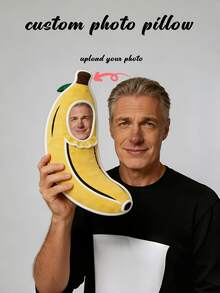 1 Personalized Fun Face Pillow - Customized Photo Double Sided Printing, Customized Face Pillow - Home Style, Ideal Gift For Birthday, Thanksgiving, Christmas - Banana - View 3