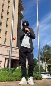 Nike Jordan Jumpman 常规纯色休闲慢跑运动裤，男款，黑色 - 黑色 - 查看 11