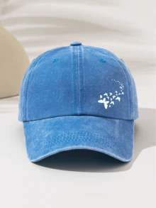 1pc Washed Casual Baseball Cap With 4 Cute Sea Turtle Design, Fashionable & Versatile, Sun Protection, Suitable For Outdoor Sports, Adventure, Beach Vacation, Unisex - Washed Cap - View 18