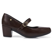 Loris Shoes Oficial Women's Retro Shoe, Mary Jane Style, Low Block Heel, Comfortable Patent Leather, 6484 - 咖啡棕 - 查看 2