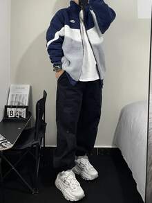 Nike Sportswear Reversible Swoosh Mock Neck Zip-Up Fleece Jacket, Blue - Blue - View 11