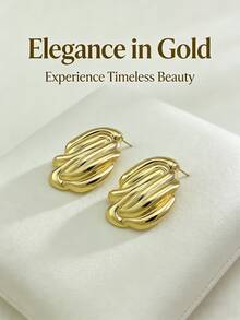 女士金色贝壳星形耳环 - 海洋夏日沙滩饰品 - 不规则夸张几何耳环 - 珠宝礼品 - 彩色 - 查看 4