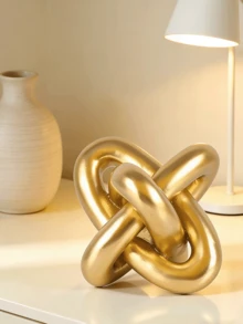 Gold Knot Decor, Modern Geometric Round Sculpture, Desktop Sculpture And Ornament, Round Decorative Item For Home, Bookshelf, Coffee Table, Decorative Gift - Multicolor - View 9