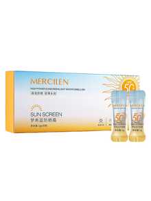 30Pcs/Box SPF50+PA++++ High Protection Sunscreen, Single Pack Sunscreen Lotion, Waterproof And Sweat-Resistant Face Protection Cream, Anti-Sun, Refreshing Without White Cast, Moisturizing, Portable Travel Sunscreen, Suitable For Outdoor Sports - Yellow - View 13