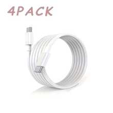 3-5条通用型3.3英尺耐用防撕裂智能温控快充Type-C数据线，兼容苹果17/17Pro/16Pro/16/15/15Pro、iPad、S25、平板电脑等，适合日常办公和旅行使用。 - 白色 - 查看 8