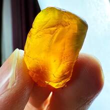 1pc Natural Amber Rough Stone, Raw Amber Mineral, Material For Making Amber Jewelry, DIY Jewelry Supplies - Brown - View 5