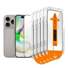 5pcs High Definition Transparent Tempered Glass Screen Protector, With Installation Tool And Auto-Alignment Tool, Compatible With IPhone 17 Pro Max/17 Pro/17 Air/17/16 Pro Max/16 Pro/16 Plus/16E/16/15 Pro Max/14 Pro Max/13/12/11 Series, Full Screen Coverage, Anti-Fingerprint, Anti-Drop, Anti-Scratch, 9H Hardness Tempered Glass Screen Protector - Clear - View 8
