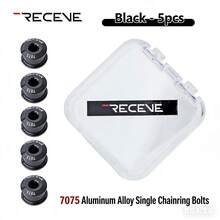 HASSNS Aluminum Alloy Bicycle Crank Bolt Set, 5 Pcs Of 6.5mm Anti-Rust Crankset Fixing Screws And Nuts For Cycling Chain Wheel 2 Sold - Multicolor - View 8