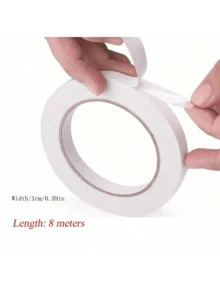 双面胶带，强力粘性，适用于办公、学校、工艺品、文具用品、剪贴簿、艺术创作、卡片制作、礼品包装以及所有创意项目，每卷长8米。 - 彩色 - 查看 7