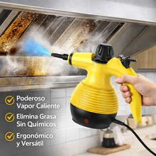 AMOROSA 1Pieza Limpiador a Vapor Portátil de Mano,Máquina de Vapor Presurizada Multifuncional de Alta Temperatura con 9 Accesorios,Vaporizador Multiusos para Cocina,Campana Extractora,Sofá,Baño,Ventanas y Auto - Tipo de Enchufe A USA (110-127V) - Ver 1