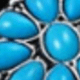 20 Blue Stone Pin Rings