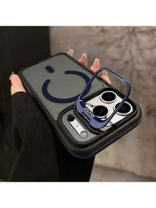 A Magnetic  Case With Anti-Slip Edge Strips And A Stand, Compatible With  17pro Max, Case 16 Promax, Case15, 14, 13, 12, 11 Plus Pro Max, And 17Air Series. It Adopts A Durable Double Protection Design, Featuring Anti-Slip, Shock Absorption, A Stand, And Wireless Charging Functions. It Is A Phone Case Suitable As A Gift For Halloween, Christmas, Or Other Festivals. - 藍色 - 查看 37