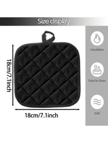 2 piezas Almohadillas resistentes al calor, manteles de mesa lavables, diseño cuadrado con lazos colgantes, adecuados para soportes de ollas calientes, guantes de horno, soportes de ollas, alfombrillas de cocina, toallas de cocina, guantes de cocina - Multicolor - Ver 6