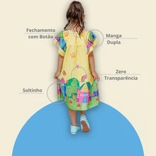 Girls' Themed Dress - , Enchanted Garden, Bees, Butterflies - Graduation, Fashionable, Blogger Style, Cool, For Parties, Birthdays, Everyday Wear, Casual, Girl's Clothing, Teen, Wedding, Printed, Loose-Fitting, Summer, Floral - 薑色 - 查看 8