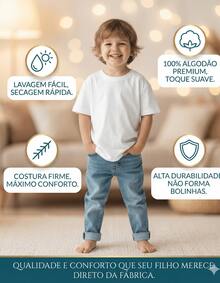 Basic Cotton Kids T-Shirt With Rocket Print - Back To School - Óxido marrón - Ver 4