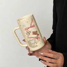 Cute Style Ceramic Cup, High-Value Drinking Cup, Cartoon Mug, Household Breakfast Cup, Milk Cup - Multicolor - View 9