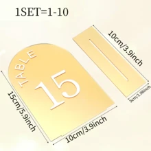 Acrylic Wedding Table Set Of 10, Featuring Elegant Double-Sided 5x7 Inch Acrylic Logos, Suitable For Weddings, Parties, Anniversaries, Events, And Acrylic Wedding Logos - Multicolor - View 7