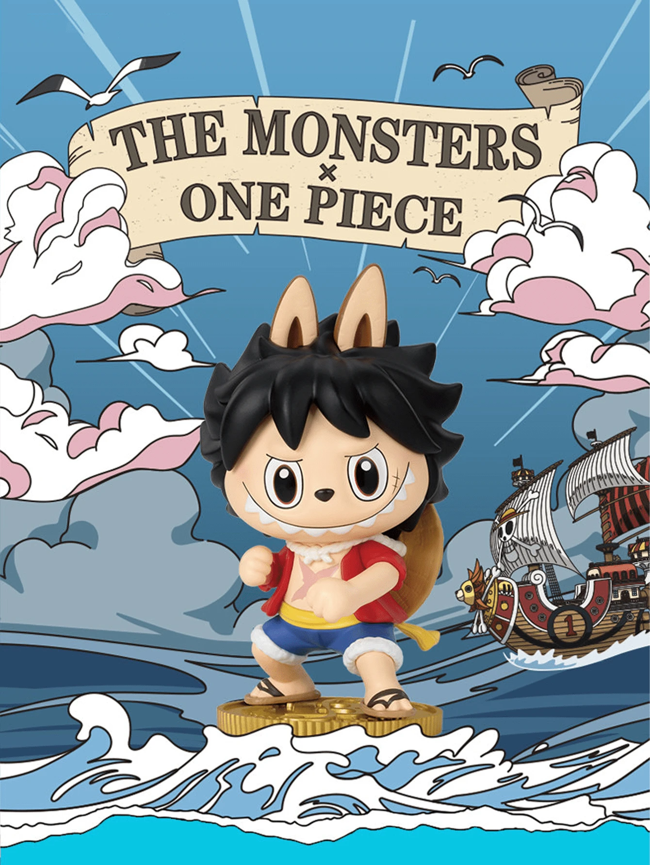 Pop Mart ONE PIECE Series Blind Box Figures - 12 Regular Versions + 1 Hidden Version, Featuring Cute Rabbit Ear Design Blended With ONE PIECE Character Traits And Adventure Themes