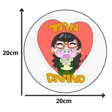 Sublimated Desktop Mouse Pad With A Divine Heart Design - Round - View 2