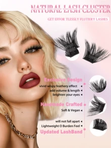 SEXYSHEEP 168-delars set med lösögonfransar, gör-det-själv-ögonfransverktygskit, 200D-franskluster med ögonfransförlängningskit, personligt D-böjt ögonfransset, individuellt franspaket med fransbindning och försegling, remover, franspincett för eget bruk - Svart - Visa 2