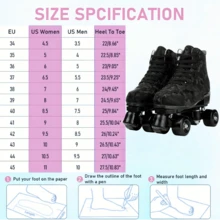 Gets Men's And Women's Skates High Top Shoes Classic Double Skates Quad Skates Neutral Skates - Camouflage Black Wheel - View 10