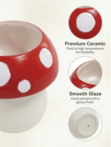 1pc/2pcs Fantasy Mushroom Desktop Storage Basket - Resin Storage Container, Suitable For Planting Plants, Placing Makeup Brush Stands And Office Organizers. - Multiple Styles - View 1