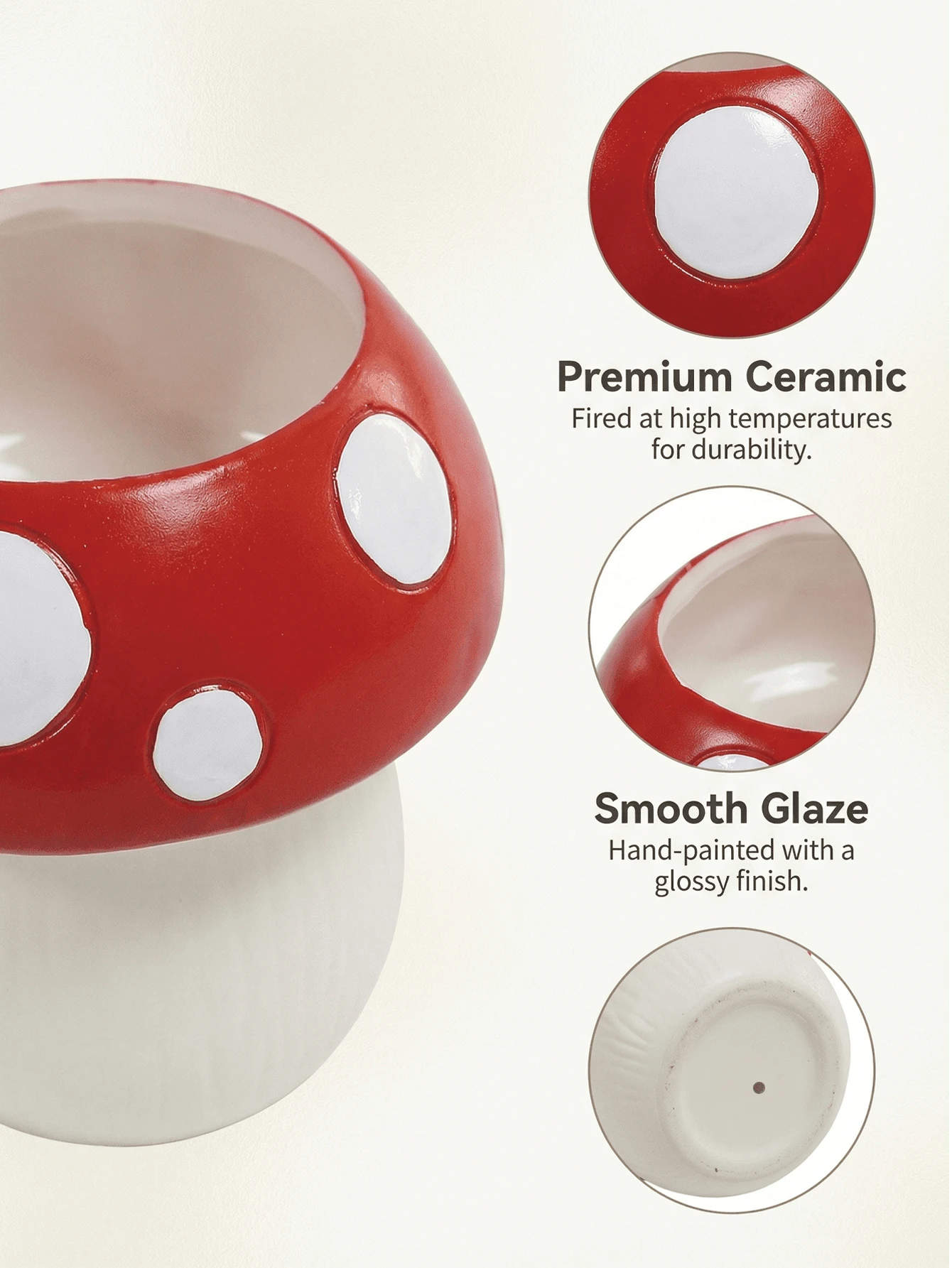1pc/2pcs Fantasy Mushroom Desktop Storage Basket - Resin Storage Container, Suitable For Planting Plants, Placing Makeup Brush Stands And Office Organizers. - Multiple Styles - View 1