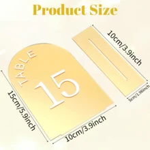 Acrylic Wedding Table Set Of 10, Featuring Elegant Double-Sided 5x7 Inch Acrylic Logos, Suitable For Weddings, Parties, Anniversaries, Events, And Acrylic Wedding Logos - Multicolor - View 3