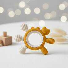 1个螃蟹造型婴儿磨牙玩具，适合0-6个月宝宝，双色硅胶材质。 - 彩色 - 查看 9