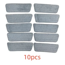 10片装超细纤维拖把替换垫 - 可水洗可重复使用的平板拖把头，适用于干湿两用拖地、除尘，易于安装，适用于家庭和办公室使用 - A - 查看 3